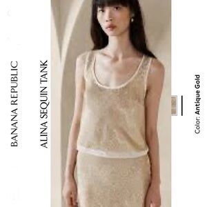 Banana Republic Alina Cropped Sequin Tank